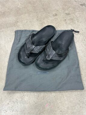 John Varvatos Artisan Black Leather Sandals